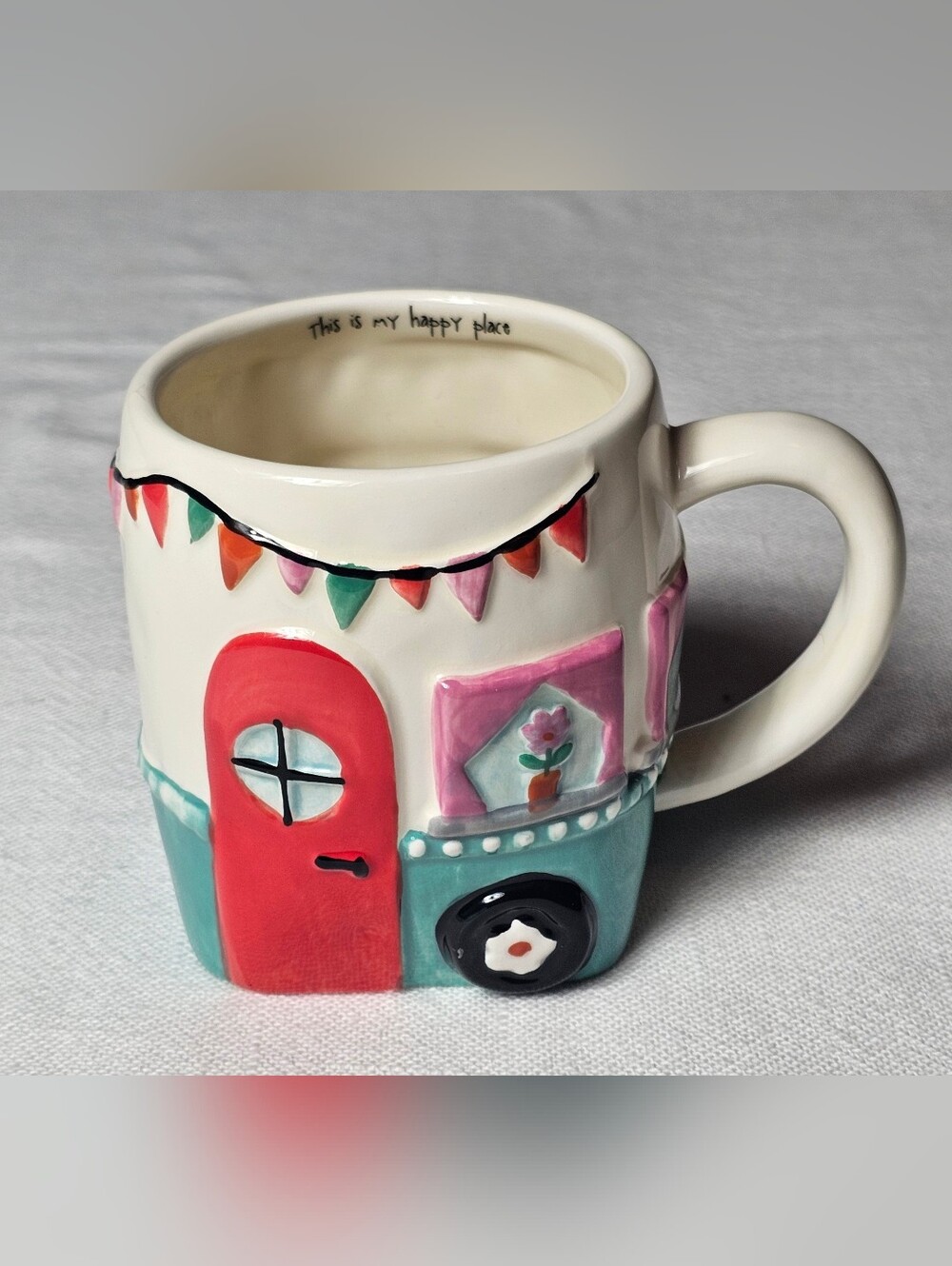 Natural Life the "Hazel The Camper" Folk Art Mug